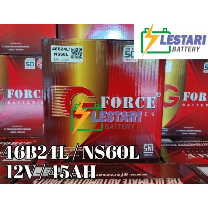 Aki Basah Conventional Mitsubishi T-120Ss G Force 46B24L / Ns60L