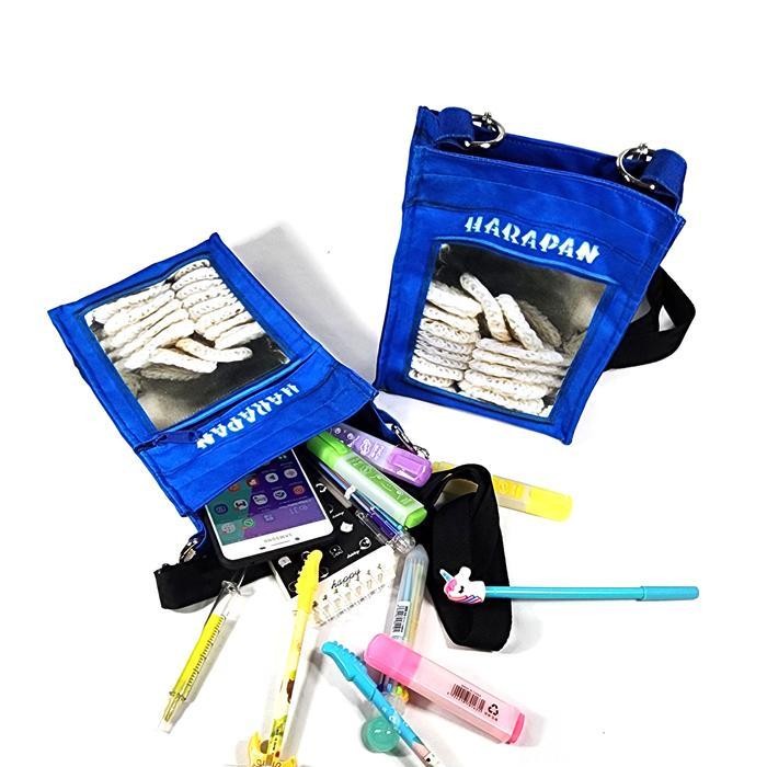 Tgs Tas Kaleng Kerupuk Harapan Biru Kotak Kecil Lucu Muat Handphone Dompet