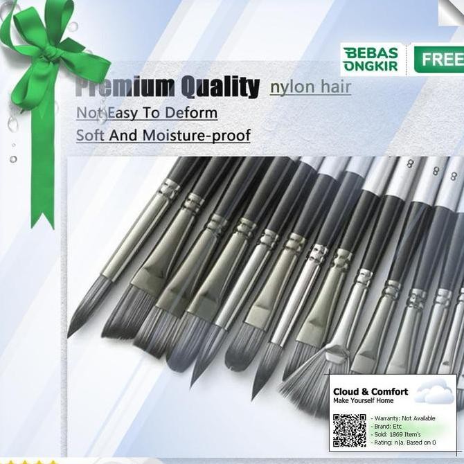 

Weseekart Set Kuas Lukis Cat Air Minyak Nylon Paint Brush 24 Pcs - Msa