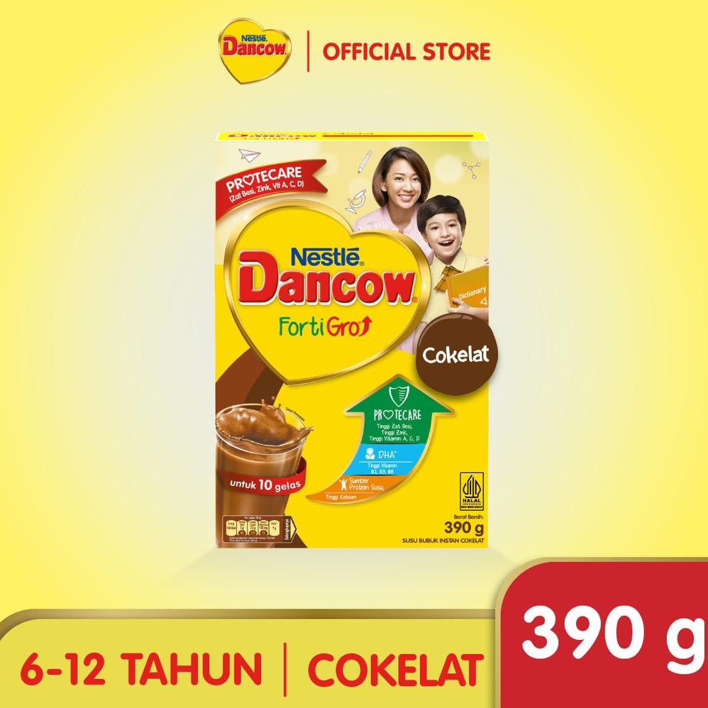 

NO_MORE DANCOW Fortigro Coklat Susu Bubuk Susu Anak 390g