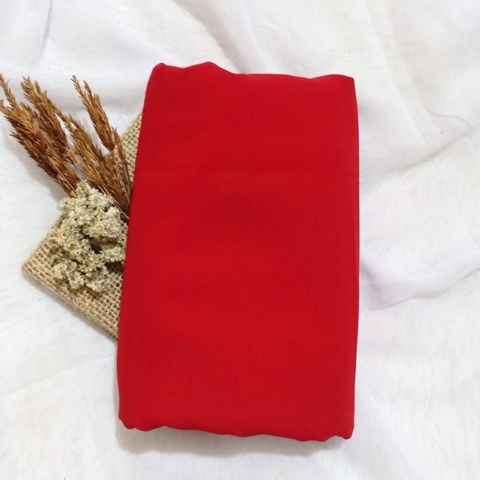 Wolfis Jumbo Merah Hijab Segiempat Wolfis Merah Syari Segiempat Wolfis Merah Cabe 130X130