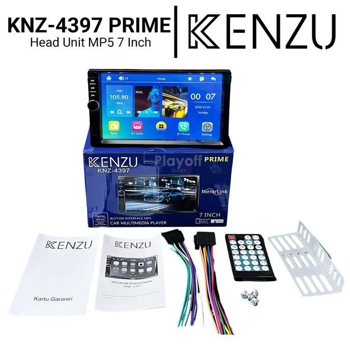 Kenzu 7 inch Double Din Car Head Unit MP5 Player Touch Screen Bluetooth