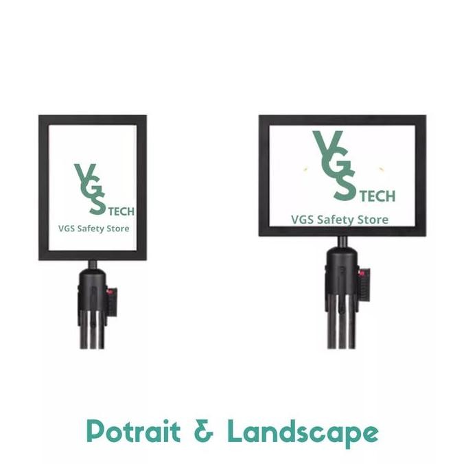 

Sign Board Frame Stainless Hitam A3 Potrait & Landscape Co