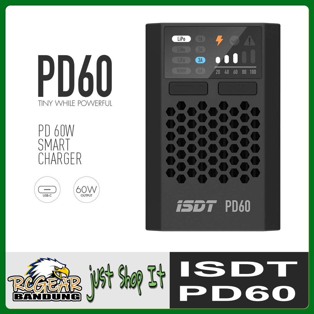ISDT URUAV PD60 6A Battery Balance Charger Type-C Input 1-4S Lipo Nugi