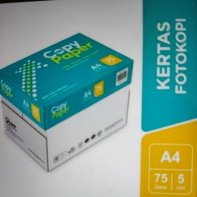 

Kertas HVS A4 75 Gram Copy Paper 1 Dus 5 Rim Nugi