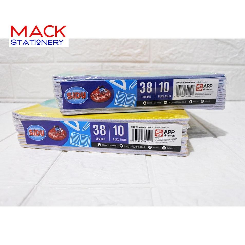 

Buku Tulis SIDU 38 Lembar (ISI 10 BUKU) Nugi