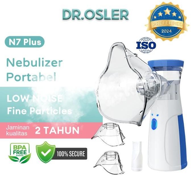 Tersedia Dr. Osler N7 Plus Nebulizer Portable Anak Dewasa | Alat Inhaler Terapi Asma & Pernafasan Or