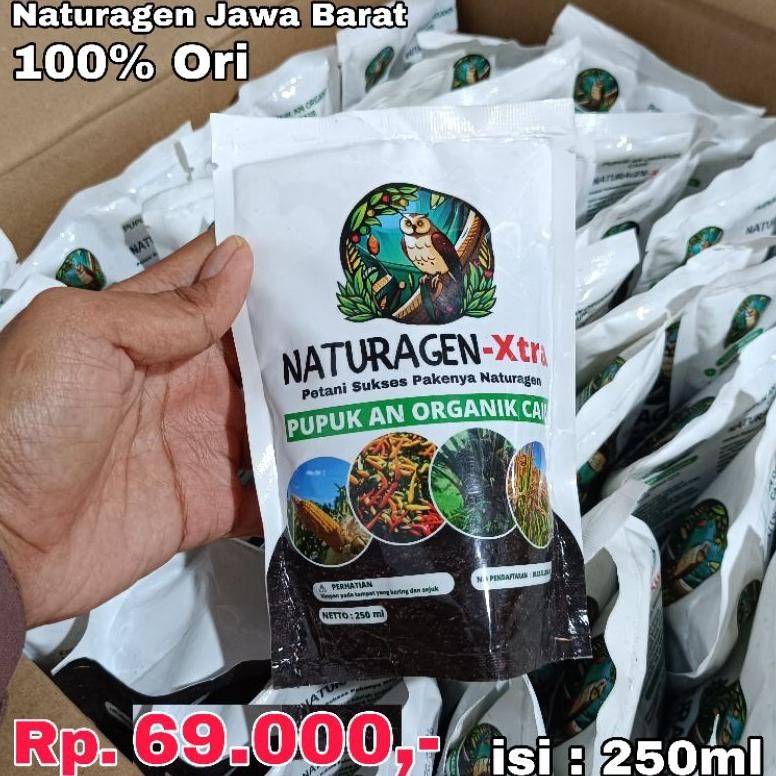 1 POUCH NATURAGEN CAIR XTRA 250ml ORI No 1 TERMURAH Naturagen Jawa Barat pupuk padi pupuk naturagen 