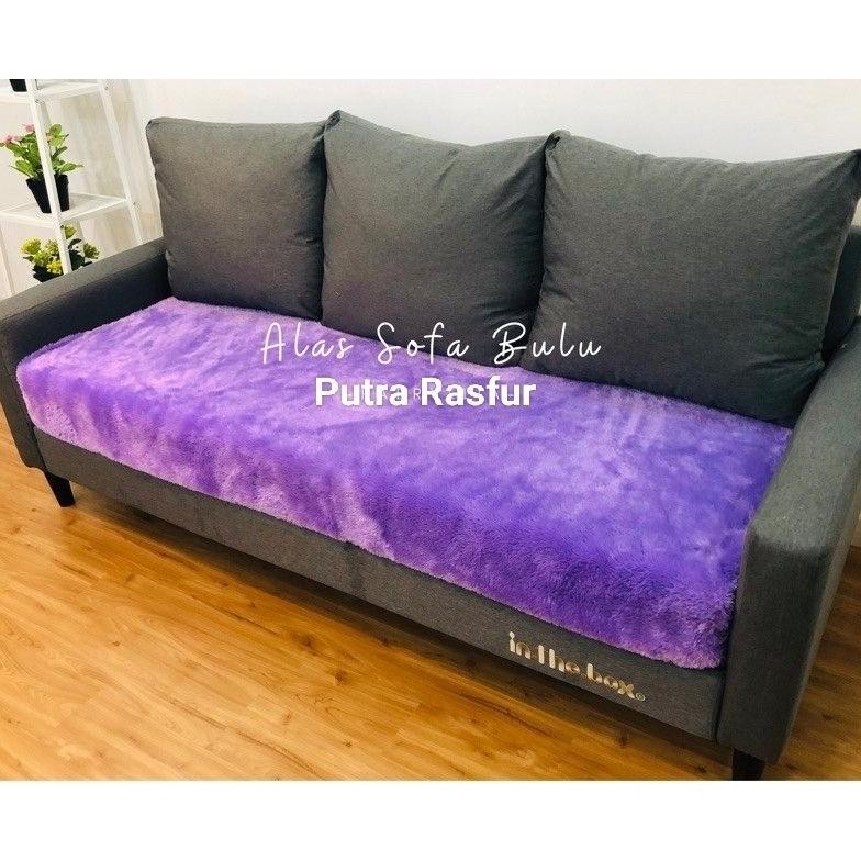 Alas Sarung Sofa Tamu Bulu Rasfur Ukuran 170X100cm Dan 100X85cm 3 2 Seater Tempat Dudukan Alas Kursi