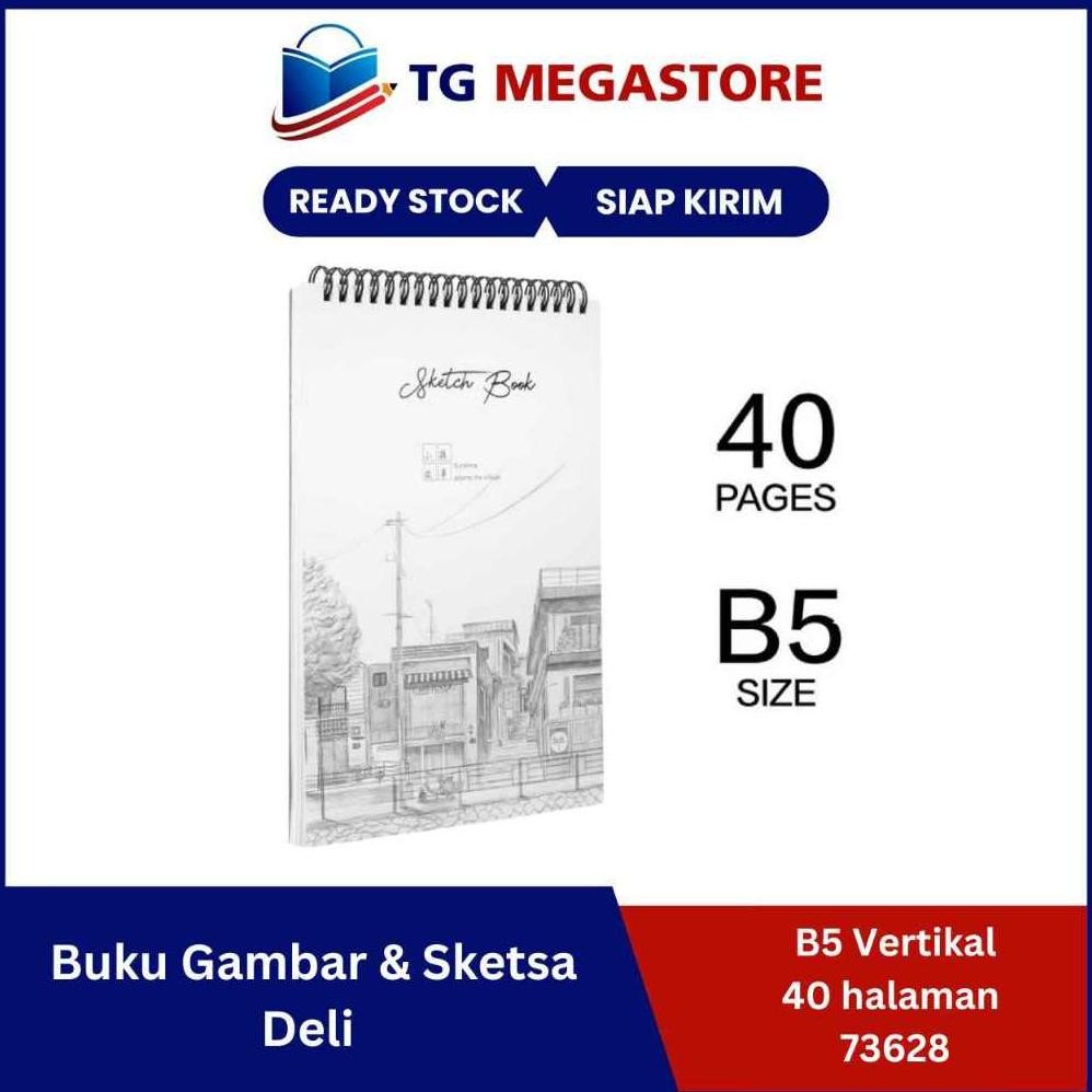Buku Gambar & Sketsa B5 Vertikal 40 hal Deli - 73628 Nugi