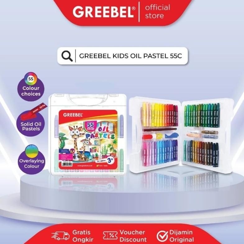 

GREEBEL Crayon 55 Warna / Oil Pastel Greebel 55 Warna Nugi