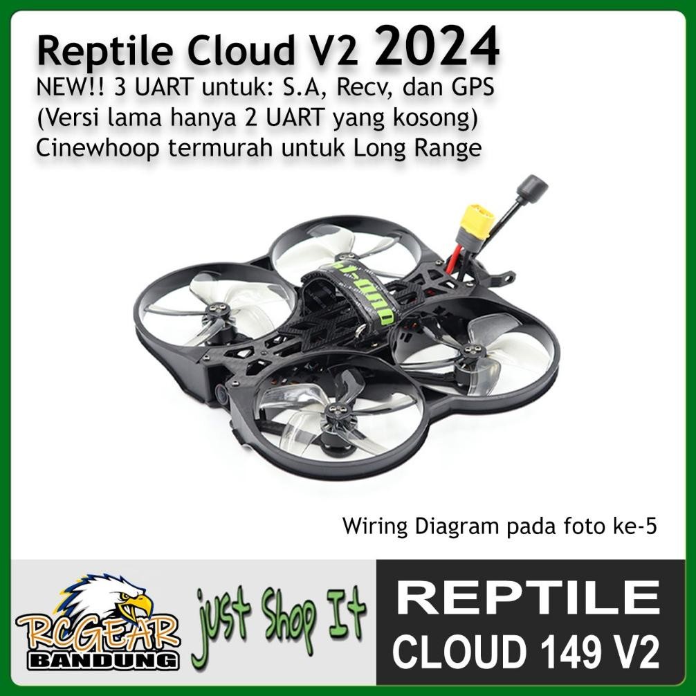 REPTILE CLOUD 149 HD V2 F4 4S Cinewhoop Quadcopter FPV Racing Drone Nugi
