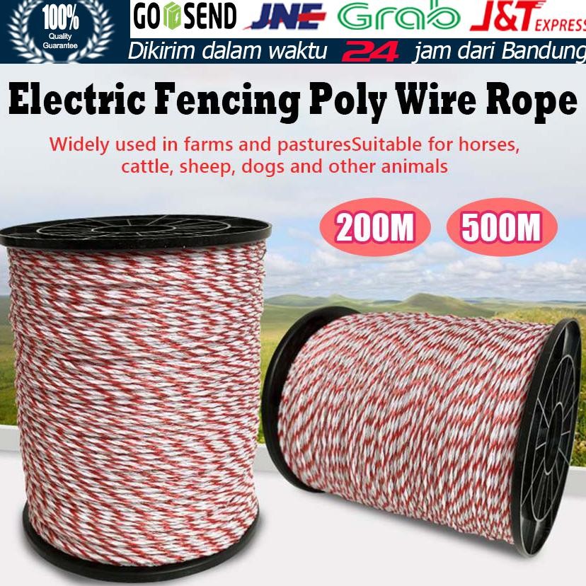 200/500 Meter Kawat Pagar Listrik Polytwire Diameter 2mm Per Roll Termurah - Pagar Listrik Untuk Per