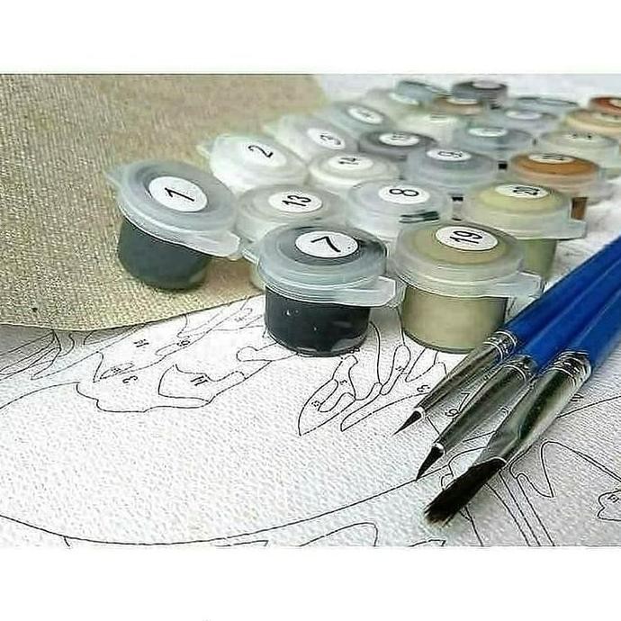 

Diy Painting By Numbers 50X40Cm Kerajinan Tangan Lukisan Bike Garden