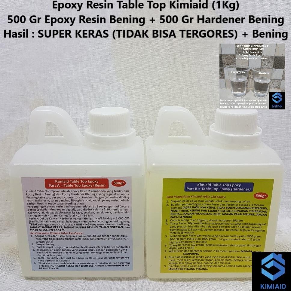 

Epoxy Resin Table Top - 1 Kg - Epoxy Resin Meja Table Top - Resin Lycal 1011 - Kerajinan Tangan Nugi