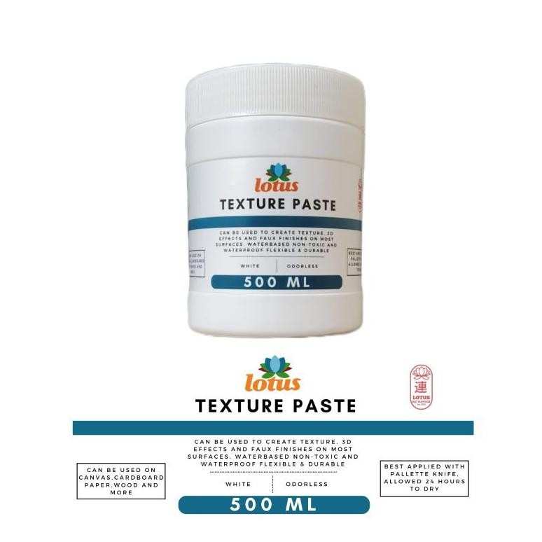 

Lotus Acrylic Texture Paste 500ML Non-Toxic & Waterproof Nugi