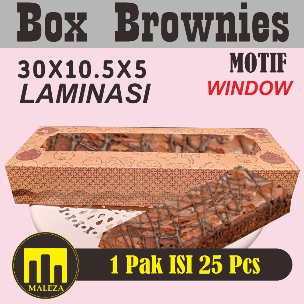 Dus Brownies  30x10x5/ box brownies 30x10x5/dus bolen Motif isi 25 Nugi