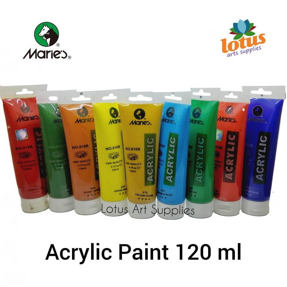 

Maries Acrylic Paint 120ml - 10 Warna Beragam Nugi