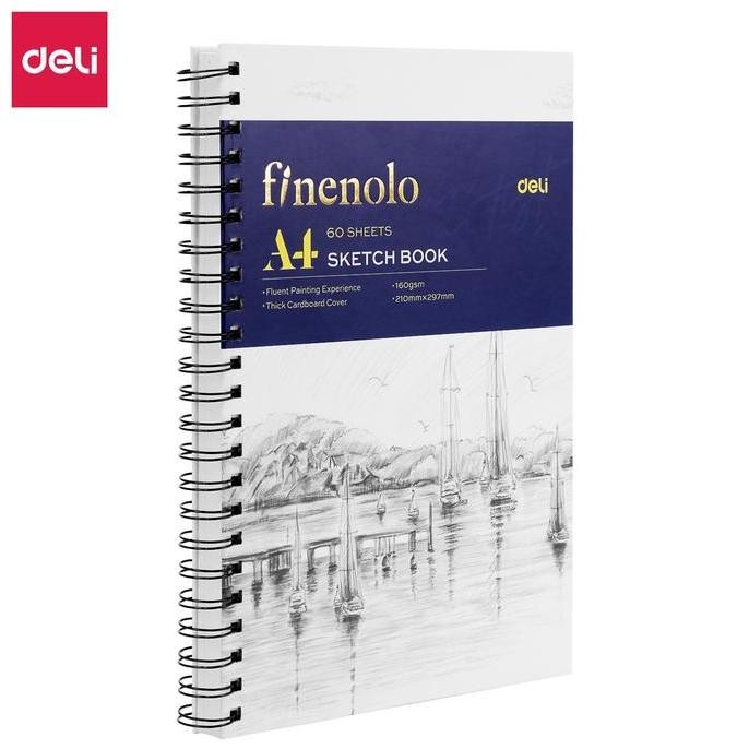 

Tersedia Deli Finenolo A4 Sketch Book 160 GSM 60 Sheets EC27X