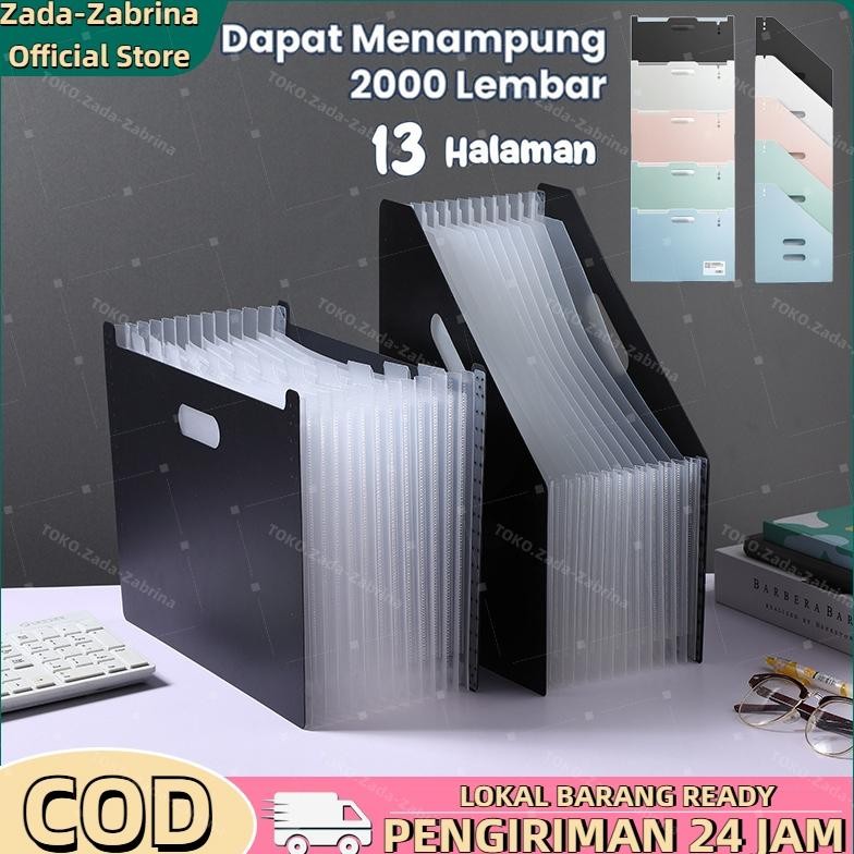 

Zabrina Tempat file Standing A4 File folder document bag/ Tas dokumen file 13 sekat Nugi