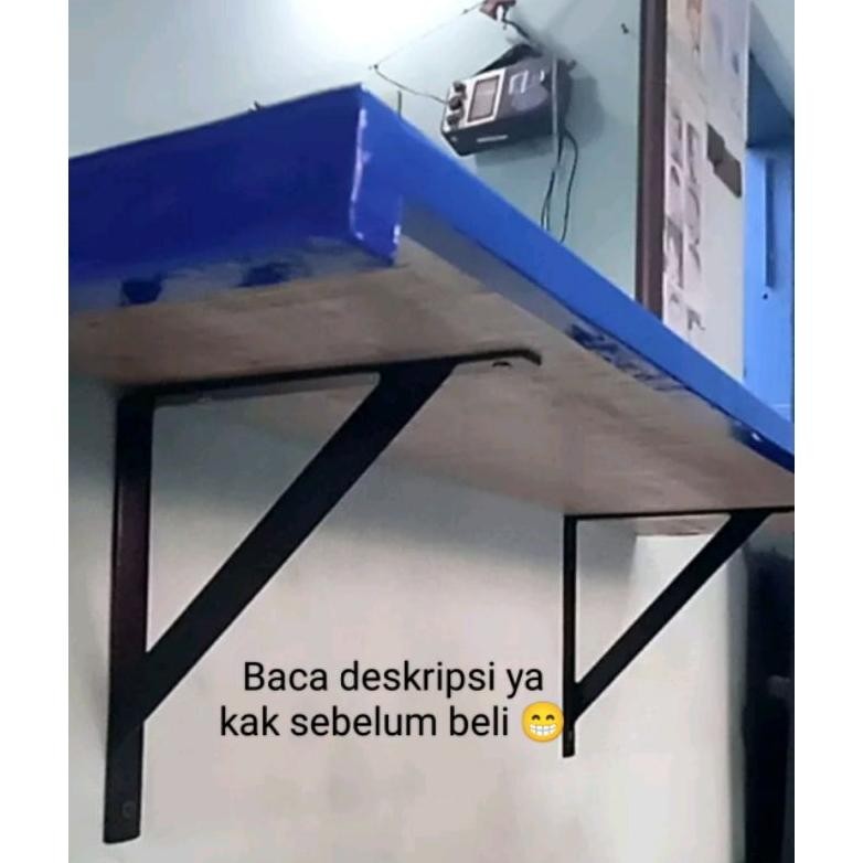 Siku Rak Besi Penyangga Ambalan Dinding 40cm x 25cm (2pcs) Nugi