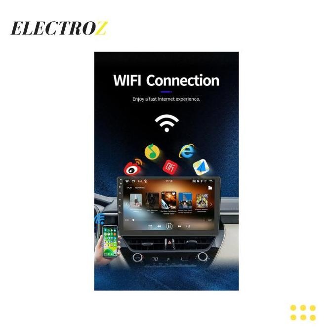 Head Unit Android 11 Double Din 10 Inch RAM 1/16GB Tape Audio Mobil