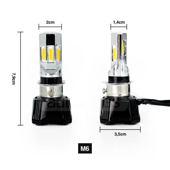 LAMPU LED 6 SISI LUMINOS LED M6 ECO 9 UNIVERSAL SEMUA MOTOR BERGARANSI