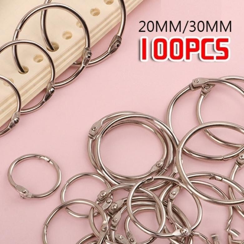 

100PCS/SET Cincin Buku Contoh Pembukaan Cincin 20-30MM/Ring Buka Tutup 20-30MM/Ring Binder/Ring Buku Sampel Nugi