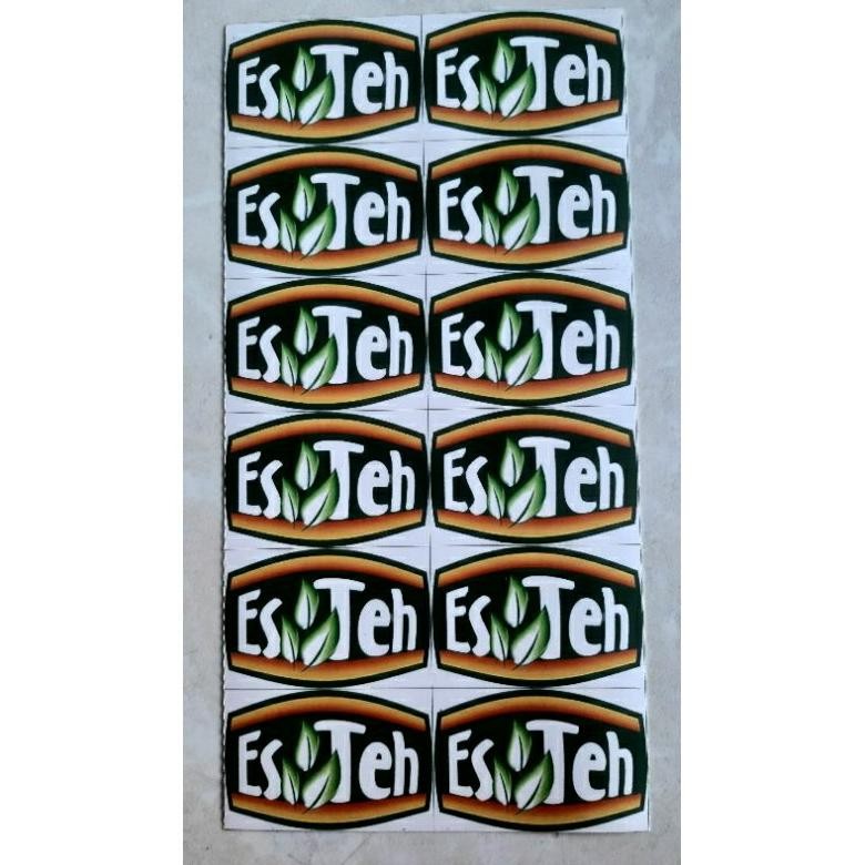 

sticker cup es teh(100 pcs)sudah cuting/potong Nugi