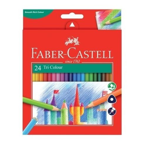 

Pensil Warna Tri Colour 24 / 12 Faber Castell / Pensil Warna Segitiga Faber Castell Nugi