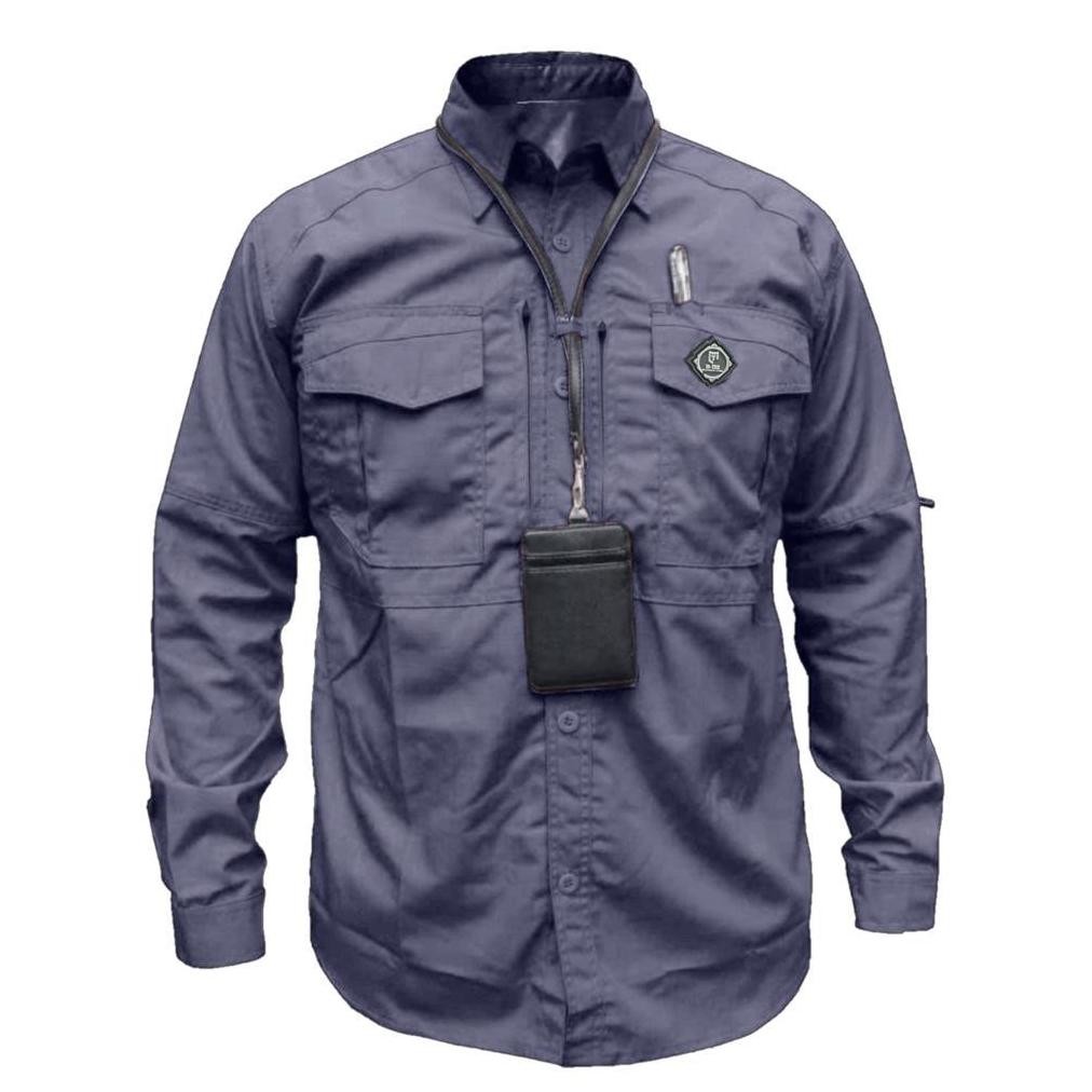 Kemeja Pria Lengan Panjang M-Tac Baju Atasan Cowok Model Tactical