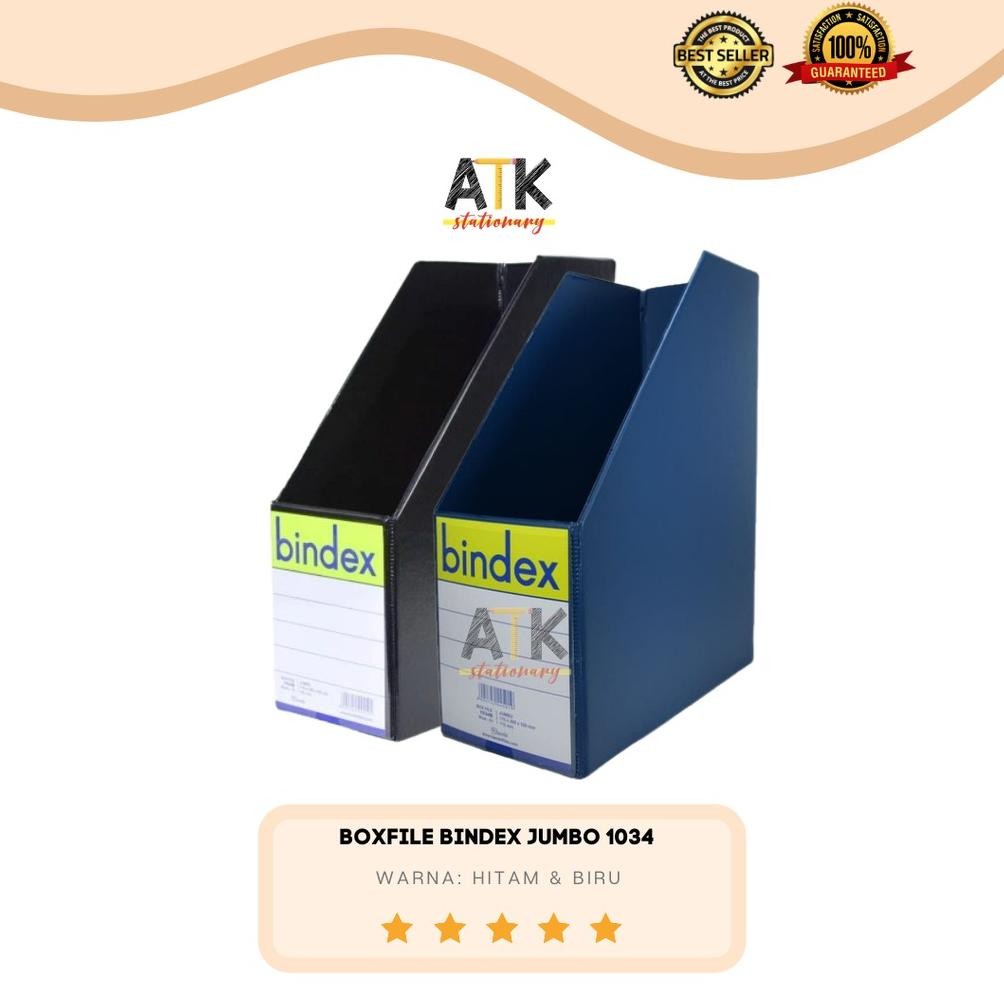 

Boxfile Bindex Jumbo Folio 1034 Hitam/Biru atk Nugi