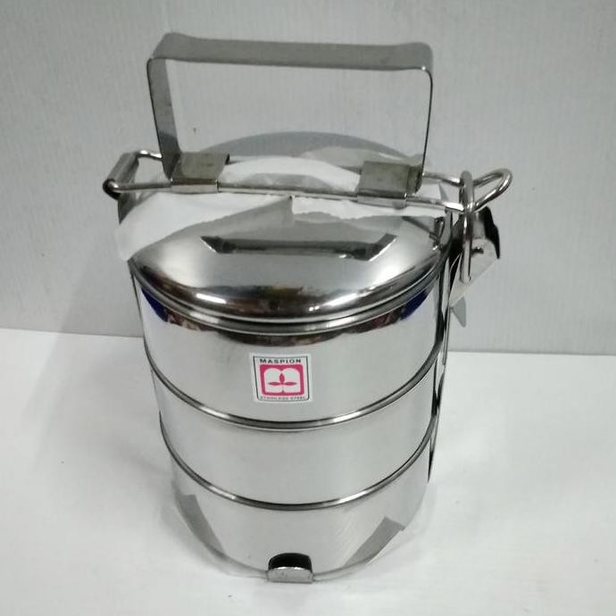 MASPION RANTANG STAINLESS SUSUN 3/RANTANG SUSUN 3 STAINLESS 10CM
