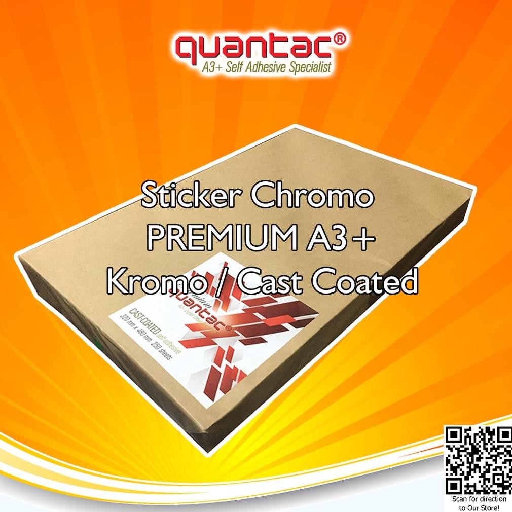 

Quantac Stiker Kromo PREMIUM A3+ Glossy Digital Print Laser Toner Cast Coated Paper Sticker Kertas Mirrokote Bontak PACK INSTAN/SAMEDAY Nugi