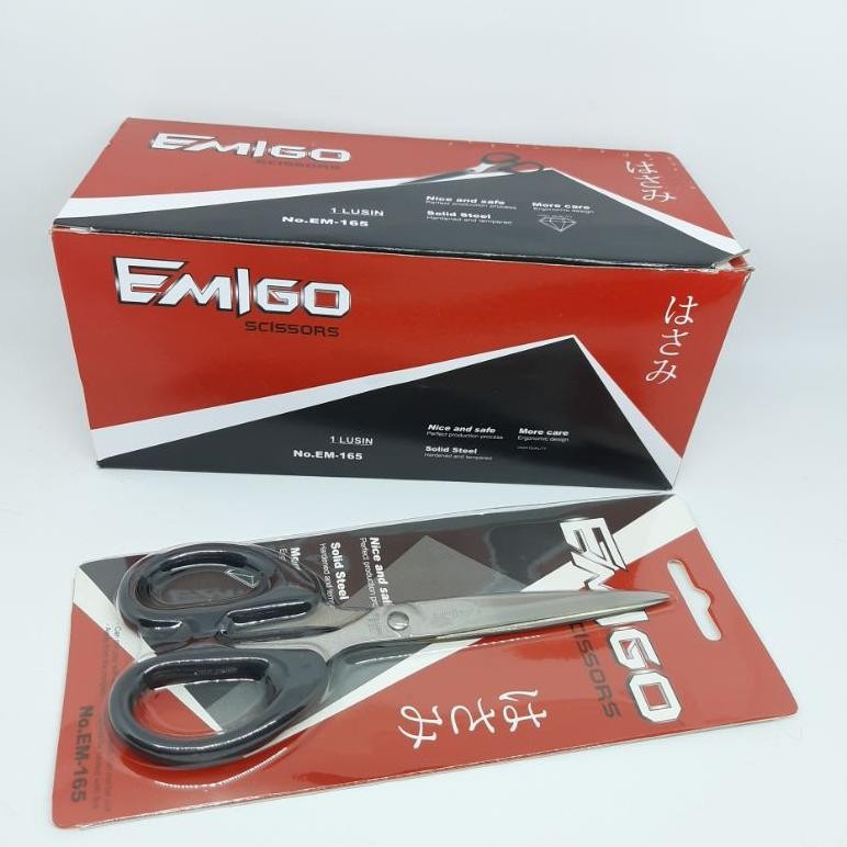 

6pcs GUNTING SEDANG SCISSORS EMIGO EM165 GROSIR Nugi