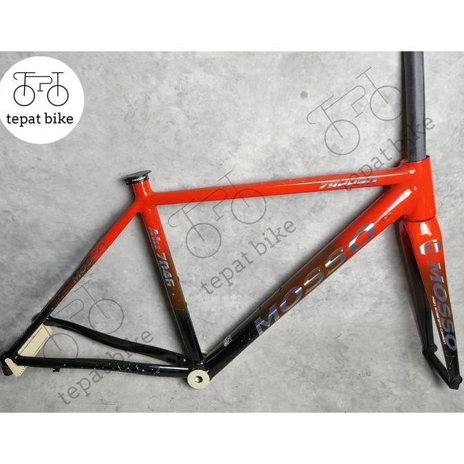 FRAME ROADBIKE MOSSO 792 PRO ALLU 7046 700C SUPER LIGHT + FORK CARBON ORIGINAL DAN TERPERCAYA