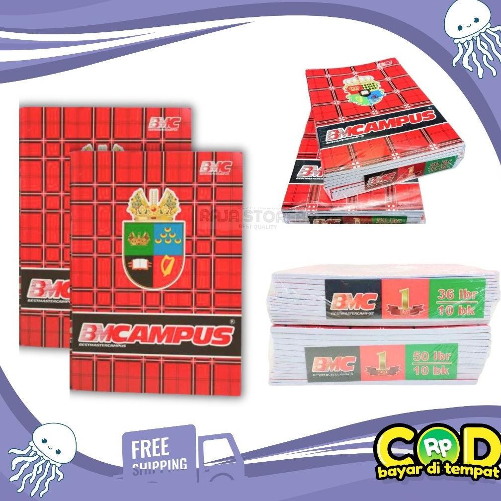 

(10 pcs) Buku Tulis BMCampus 36 / 50 Lembar Super Tebal Nugi