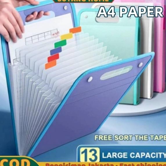 

SUTANGTas file Handle Warna Transparan Anti Air Multi Layer Folder Tas File 13 Sekat Map Tas Dokumen A4 Folder Map Kerja Document Nugi