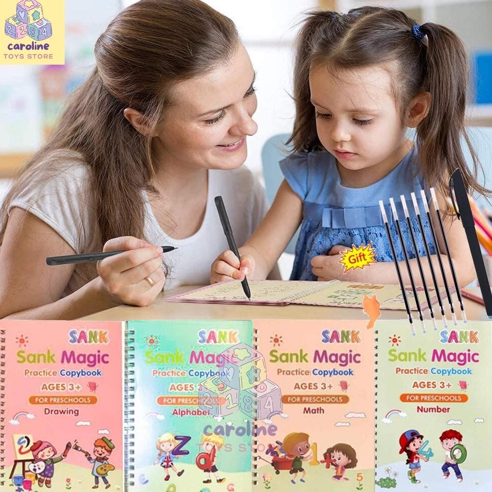 

Buku SANK Magic Buku Belajar Tulis Hitung Gambar 1 Set Isi 4 Buku + Pulpen + Refill Nugi