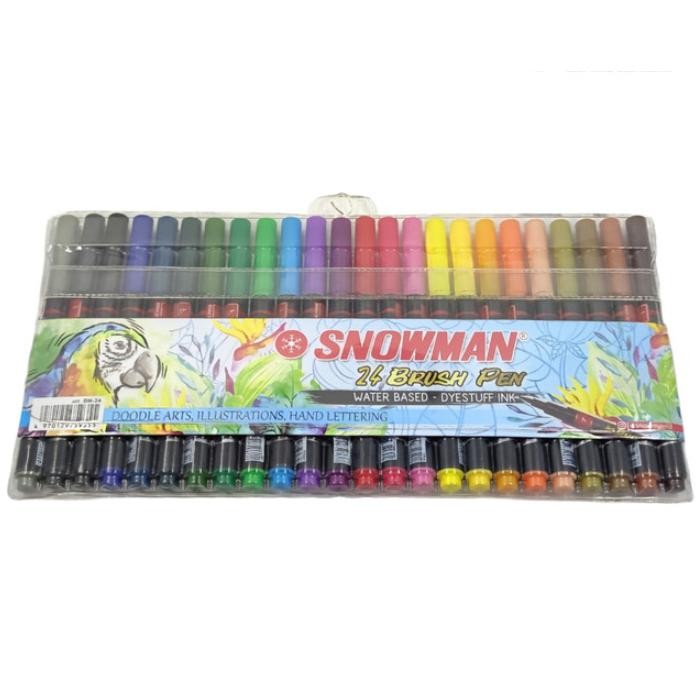 

[SET 24 WARNA] SNOWMAN BRUSHPEN BM 24 Nugi