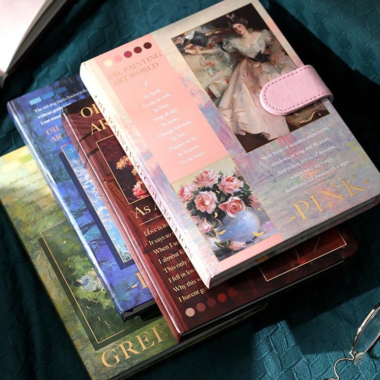 

Allinhome Notebook Gesper Magnetic / Full Color Buku Diary / Buku Catatan Untuk Penutup Lukisan Cat Minyak / Buku Book Nature Pemandangan Korea Vintage Lucu Notebook Nugi