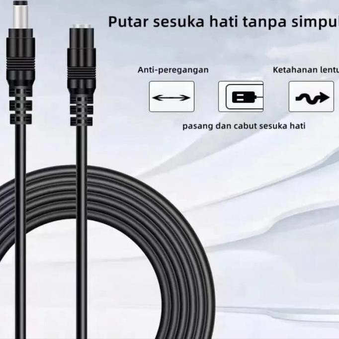 Kabel Extension Dc Ektender Adapter Router Ip Camera Cctv Male Female