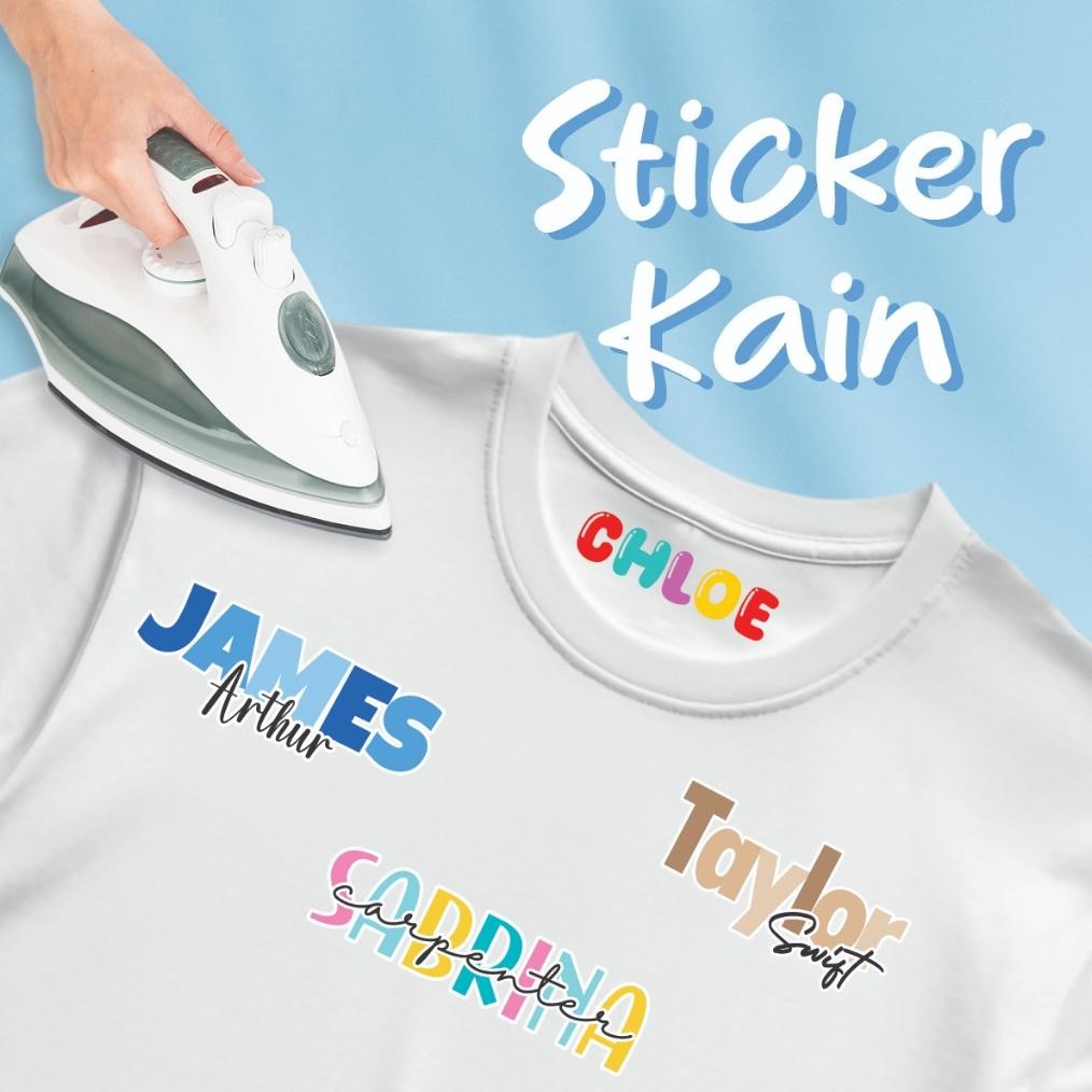 

Stiker Nama Kain Custom Sticker Label Baju DTF Nugi