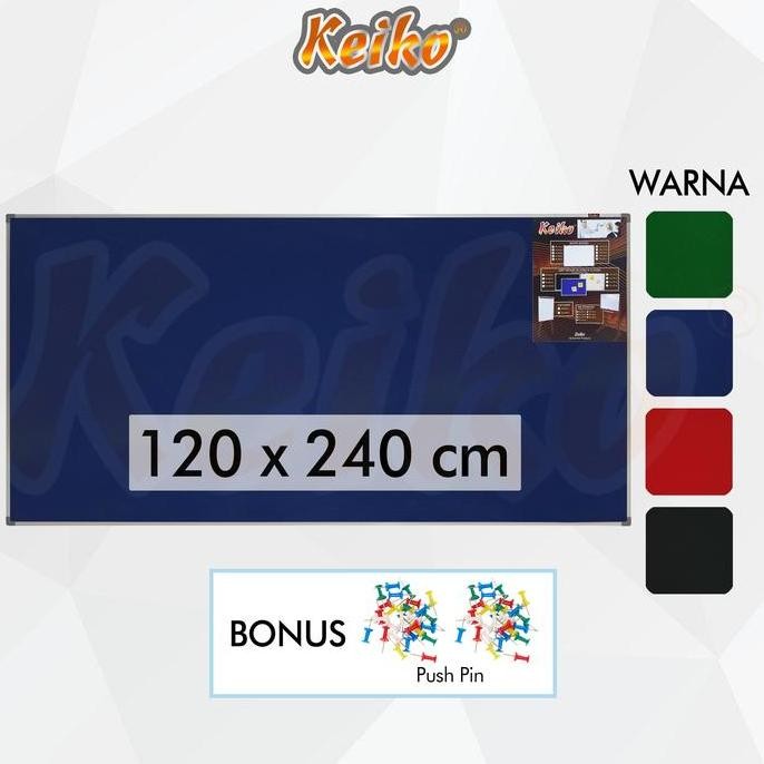 

Promo Softboard Cork Board Papan Mading Bludru Keiko 120X240Cm Gantung Dinding