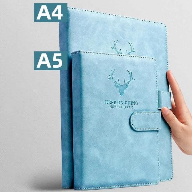 

Tersedia Notebook Harian Cover Kulit Magnetic Buckle A4 200 Halaman Premium