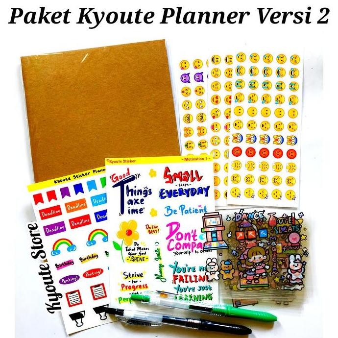 

Tersedia Paket Buku Planner Kyoute Simple Monthly Weekly Daily A5 + Sticker Lucu