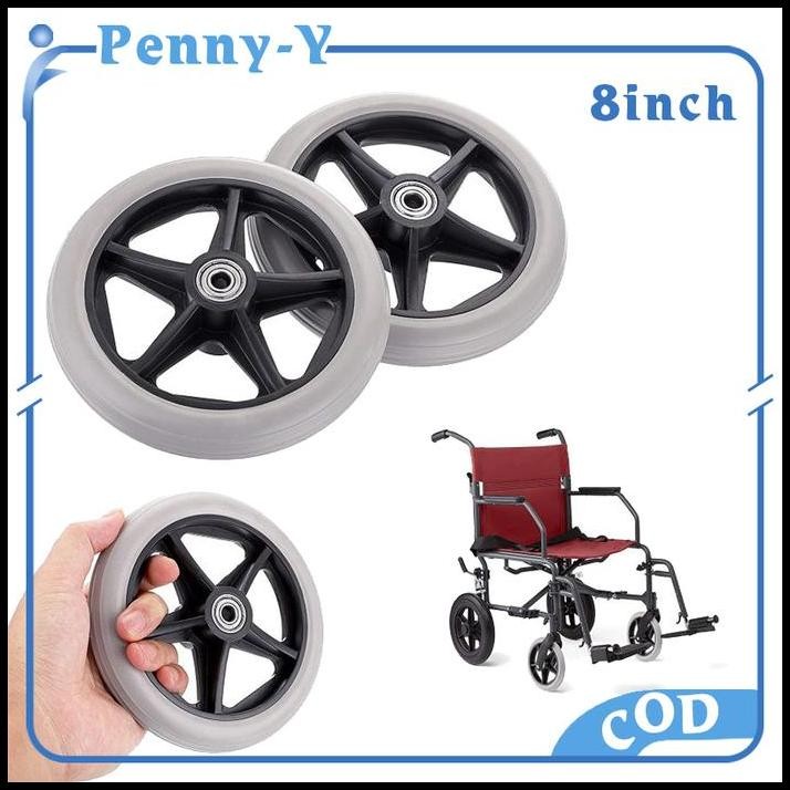 Roda Depan Kursi Roda 8 Inch Roda Kursi Roda Ban Mati Kursi Roda