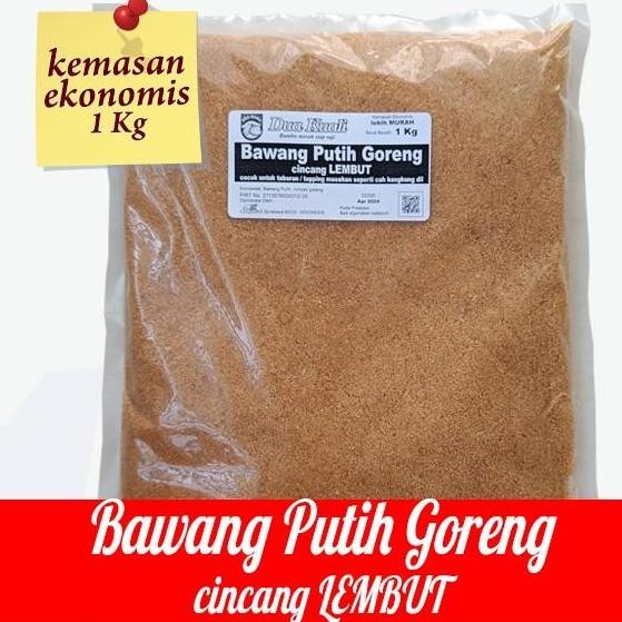 

Diskon! Dua Kuali Bawang Putih Goreng Cincang Lembut 1Kg Topping Masakan