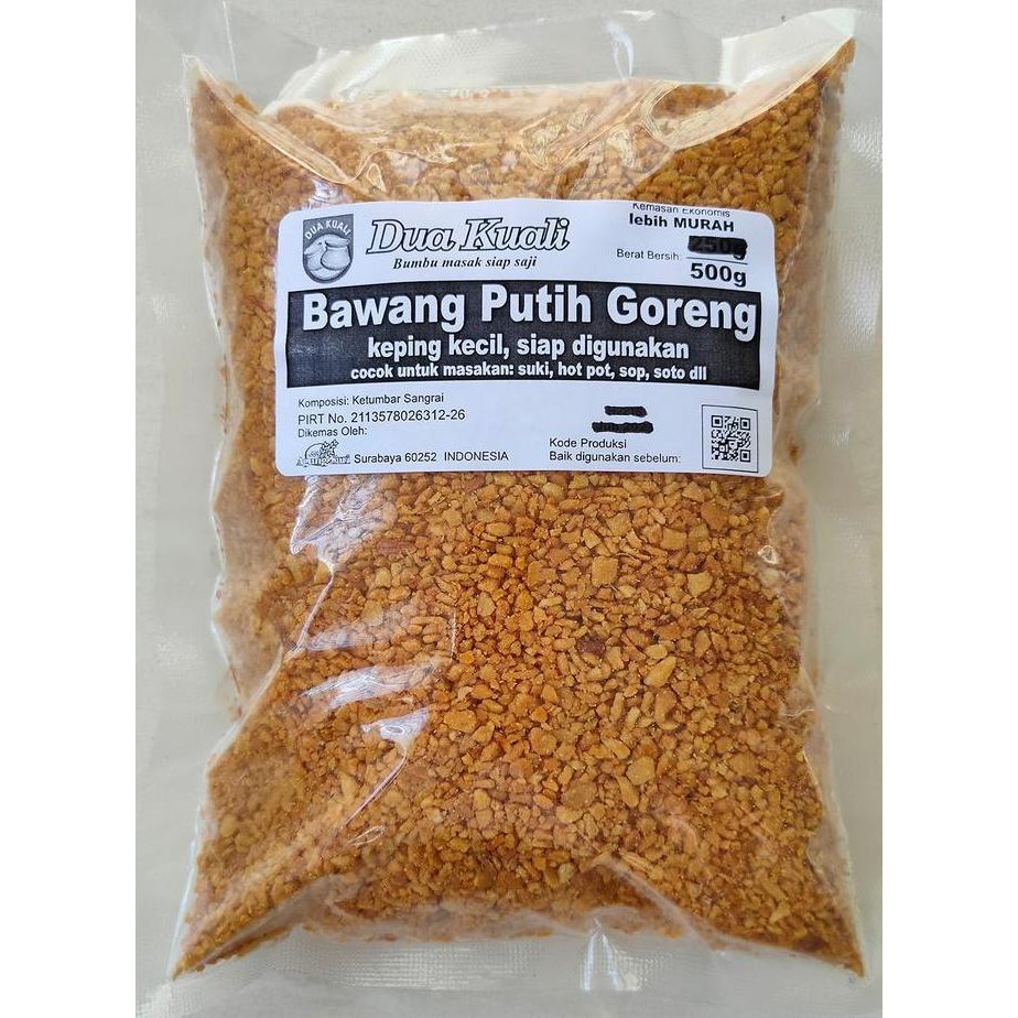 

Diskon! Dua Kuali Bawang Putih Goreng Cincang Keping Kecil Renyah