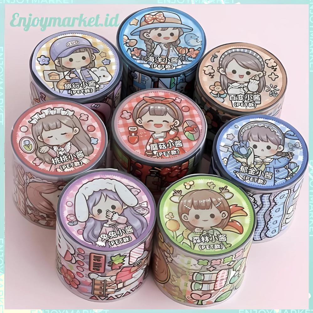 

Rd1- Masking Tape Dodogirl Washitape Stiker Pvc/Bening Anti Air Tld85